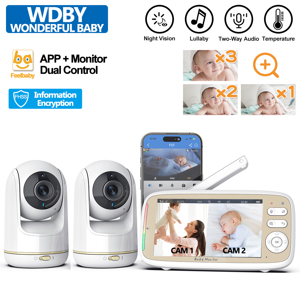 Baby Nursery Camera - VB803 PRO Baby Monitor with 2pcs