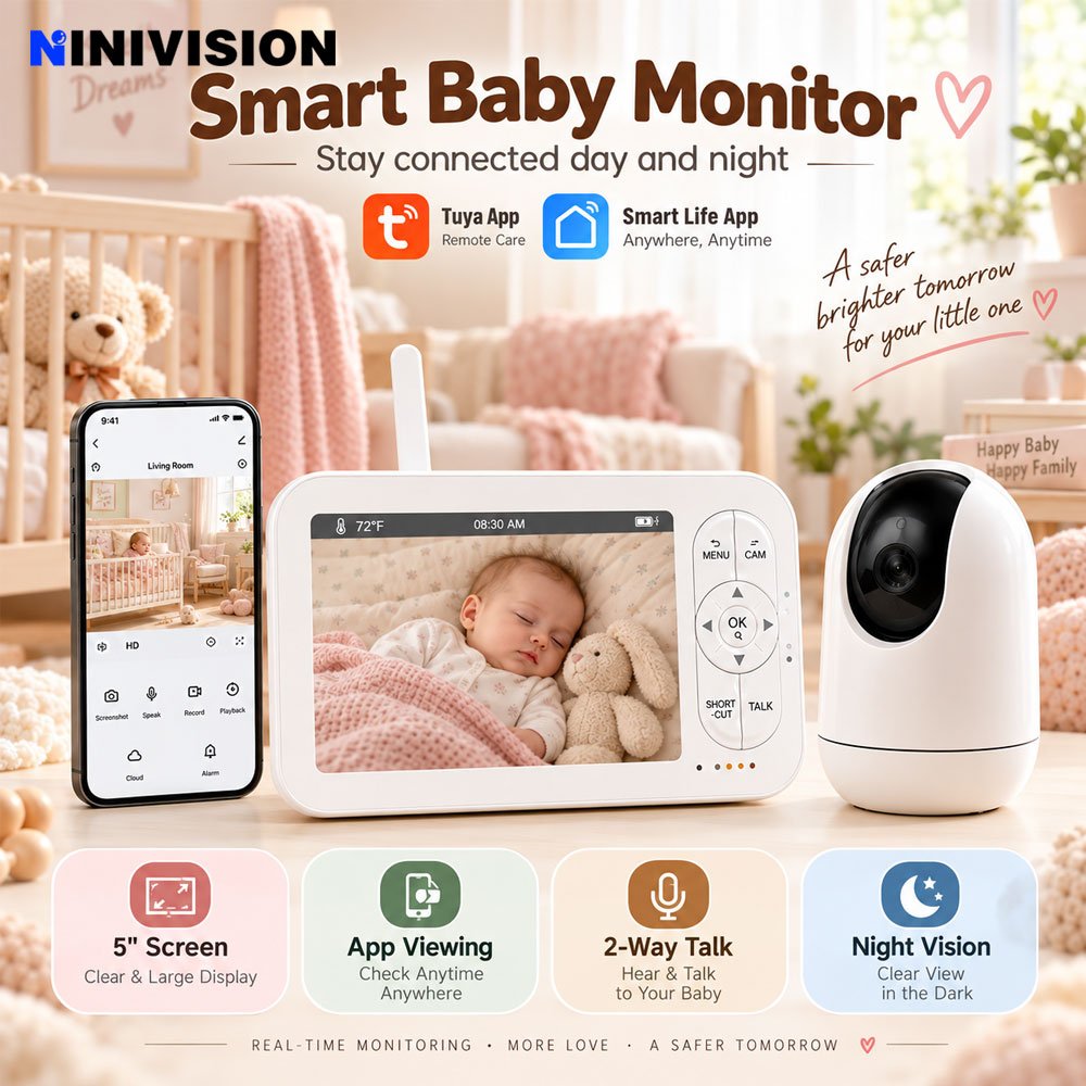 Baby Nursery Unit - 5 Inch HD Video Baby Monitor
