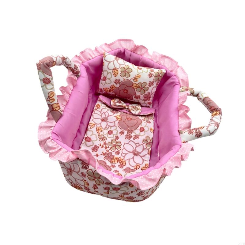 Baby Nursery Hamper - Pretend Play Baby Doll Bassinet Basket
