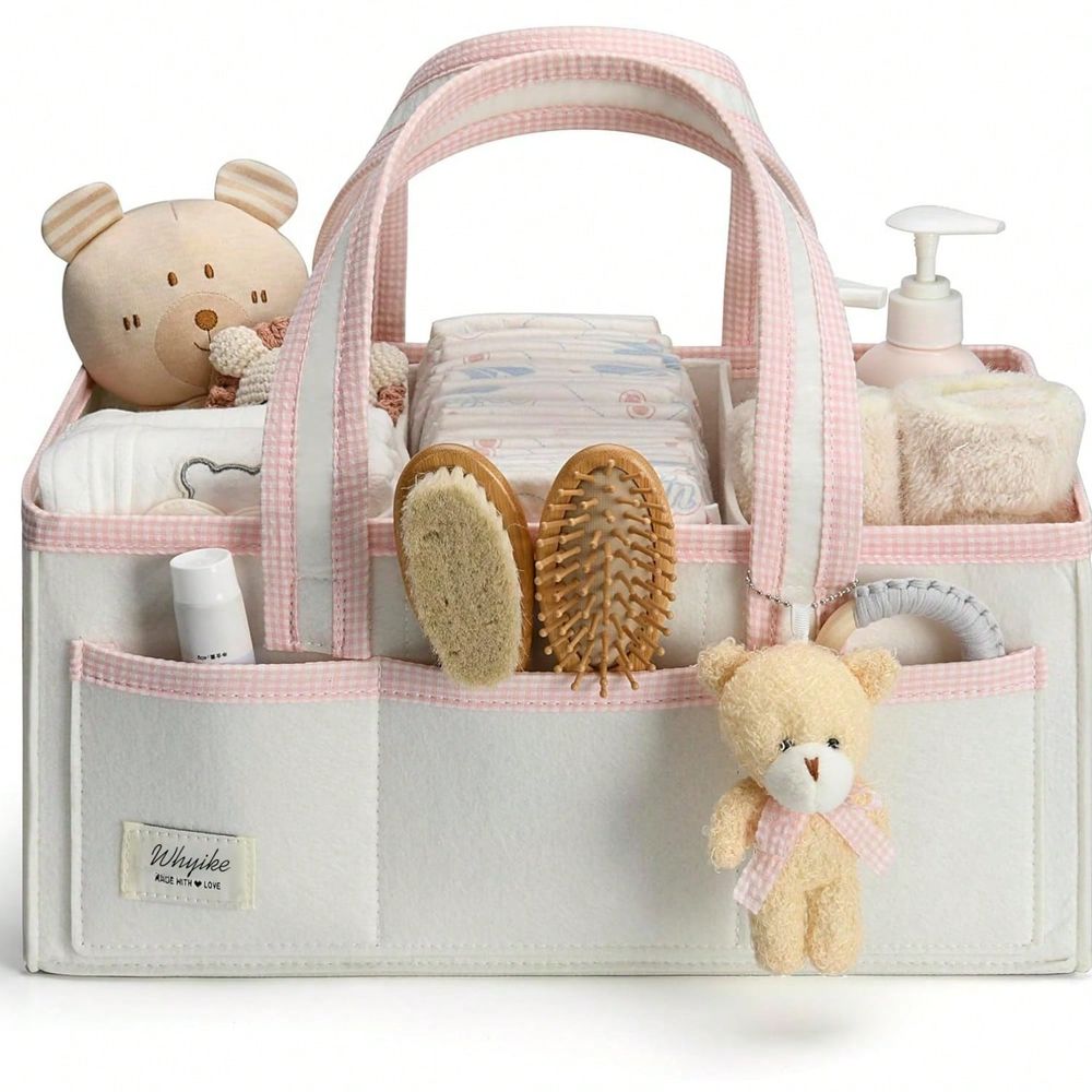 Baby Nursery Must Haves - Diaper Caddy Organizer With Handle, Baby