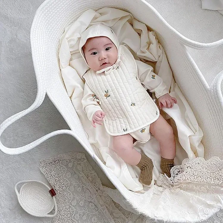 Baby Nursery Crib - Portable Baby Moses Basket Carrier Cotton