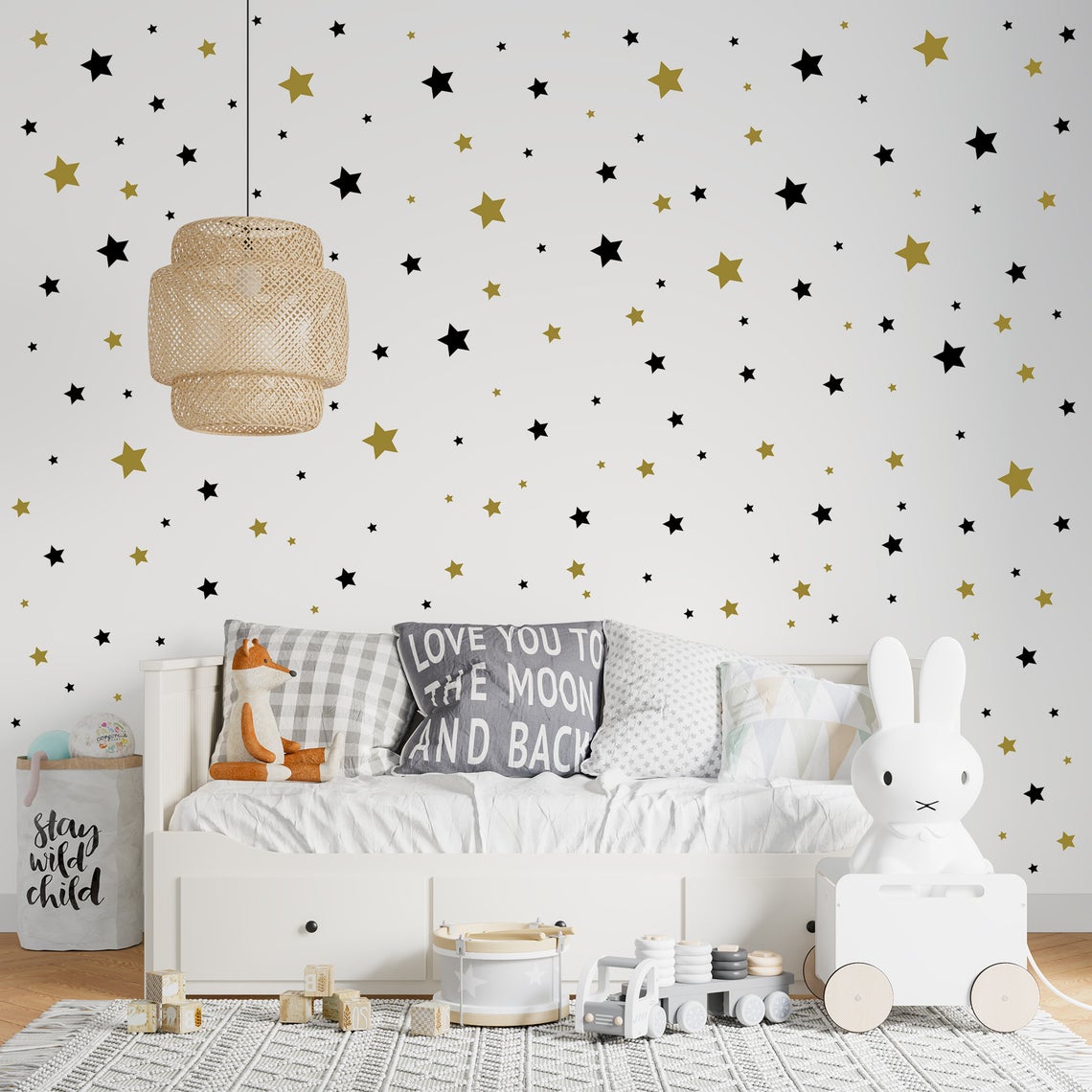 Cartoon 65Pcs Star Wall Sticke - огляд і ціна Baby Nursery Labels
