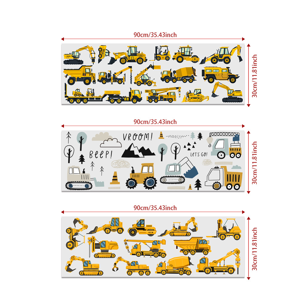 Cartoon Excavator Engineering  - огляд і ціна Baby Nursery Labels