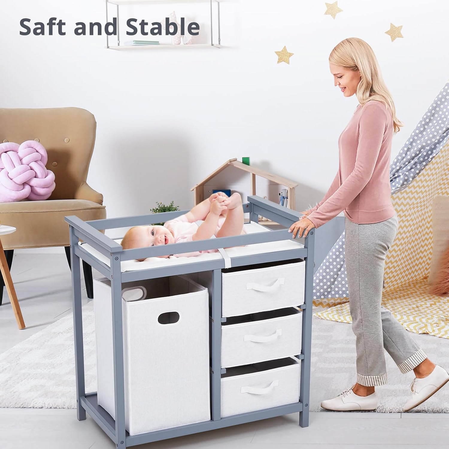 Baby Changing Table with Chang - огляд і ціна Baby Nursery Unit