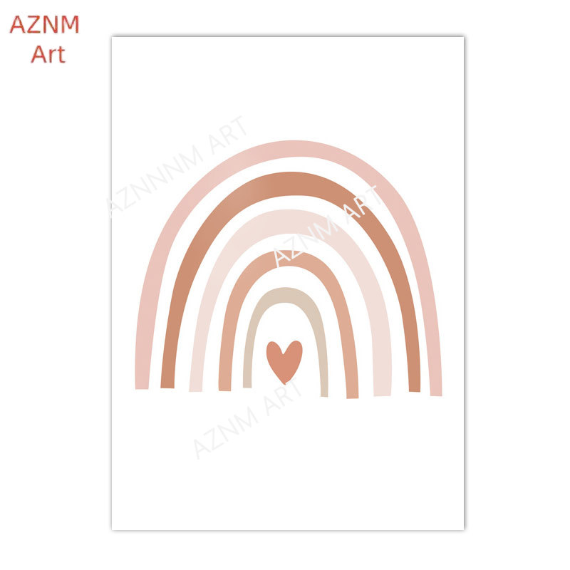 1/3PCS ，Cartoon Heart Rainbow  - огляд і ціна Baby Nursery Art