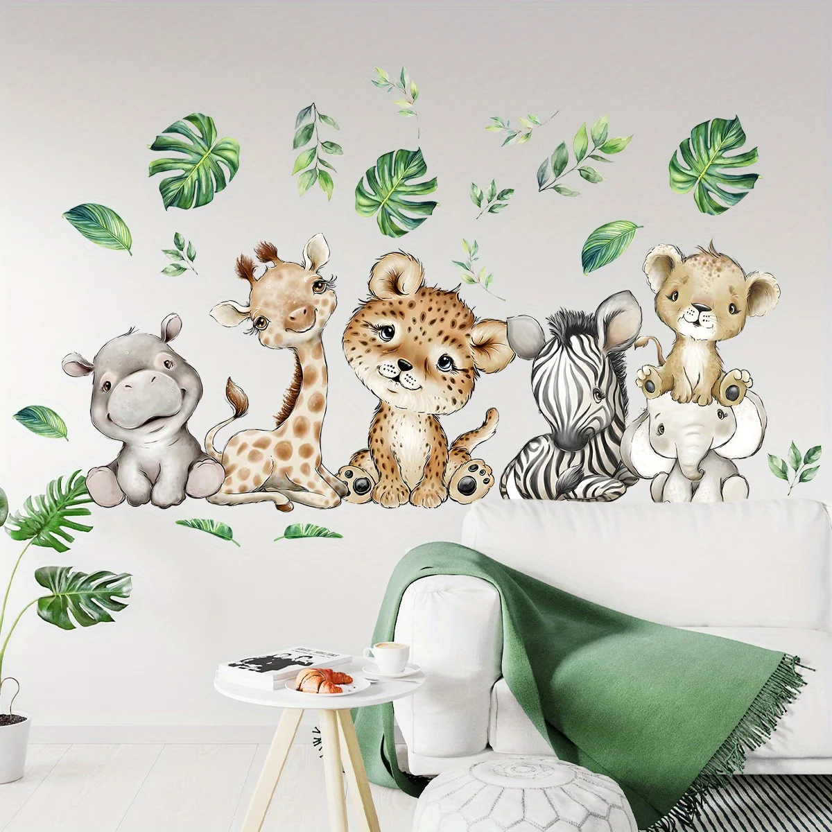 1PC Cartoon Cute Hippo Tiger E - огляд і ціна Baby Nursery Labels