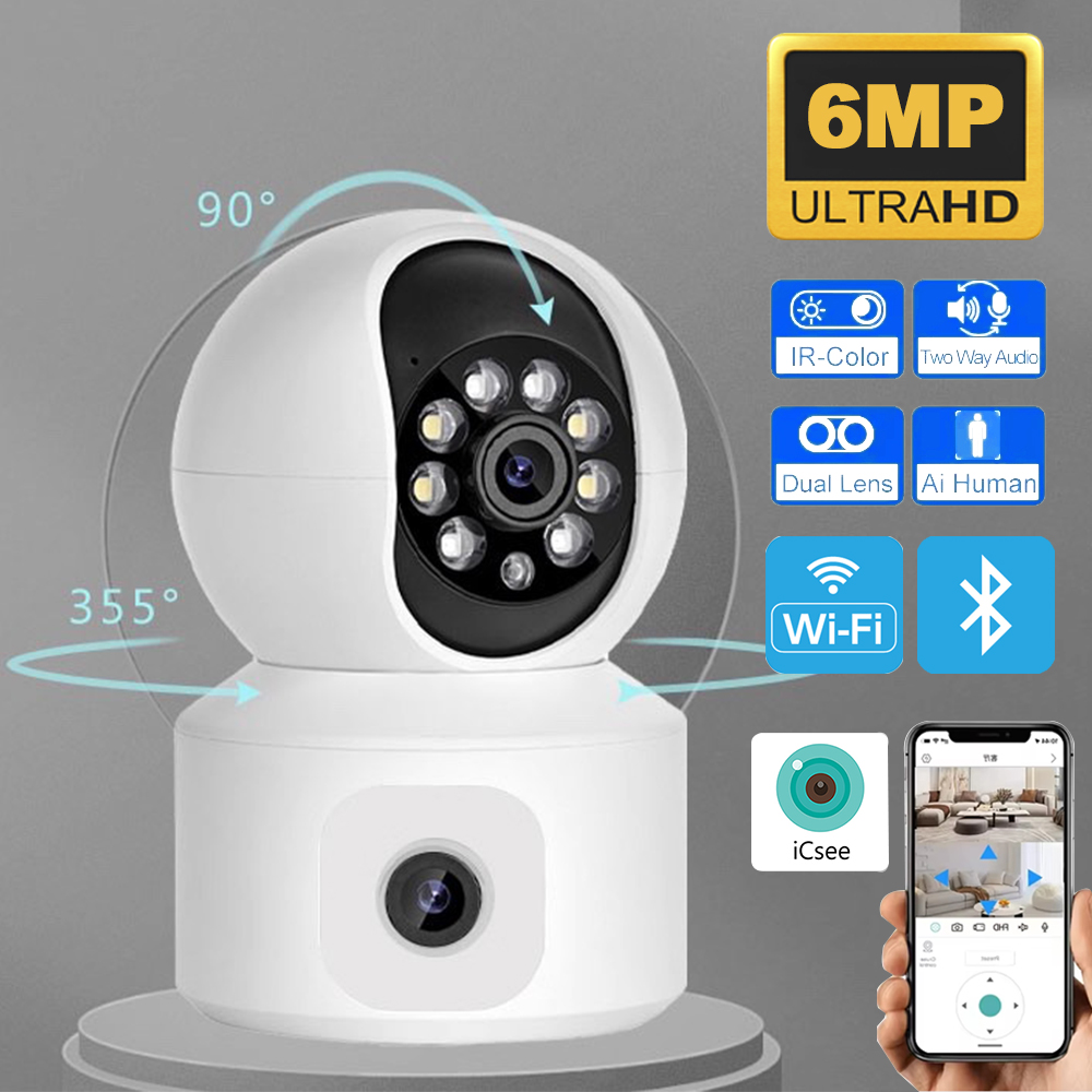 6MP ICSEE WiFi IP Camera Dual  - огляд і ціна Baby Nursery Camera