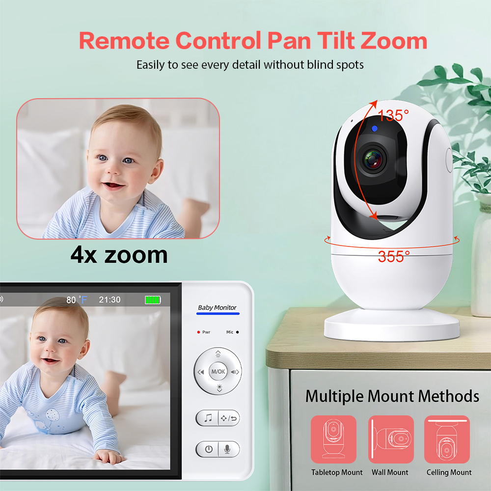 Video Baby Monitor 7'' 1080P H - огляд і ціна Baby Nursery Camera