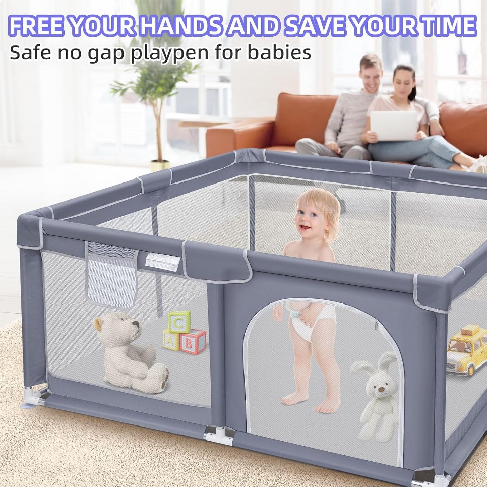 Baby Playpen, Extra Large Play - огляд і ціна Baby Nursery Crib