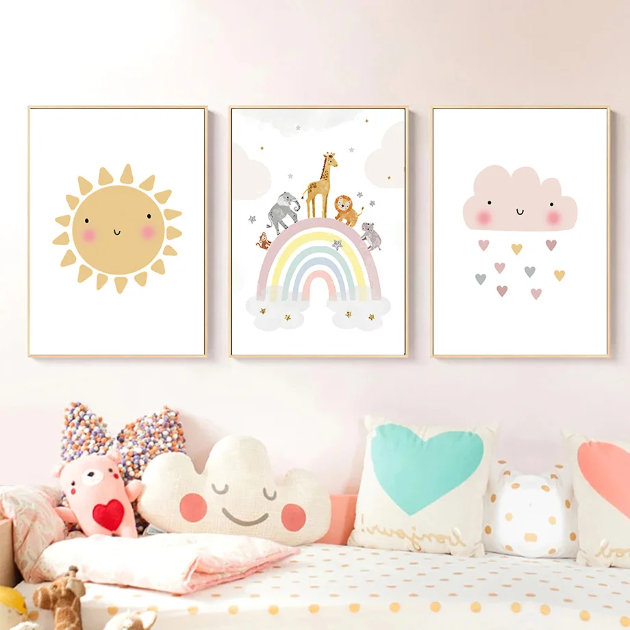 Giraffe Elephant Hot Balloon S - огляд і ціна Baby Nursery Art