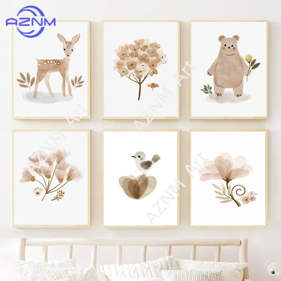 Boho Nursery Wall Art Canvas - - огляд і ціна Baby Nursery Art