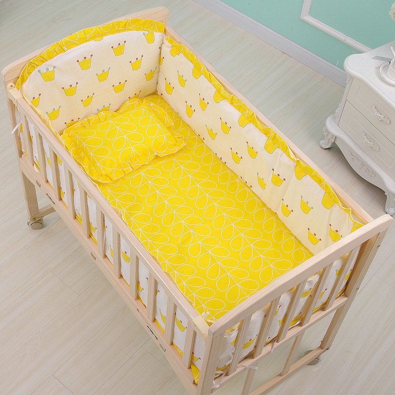 6Pcs Cartoon Cotton Crib Beddi - огляд і ціна Convertible Crib Set
