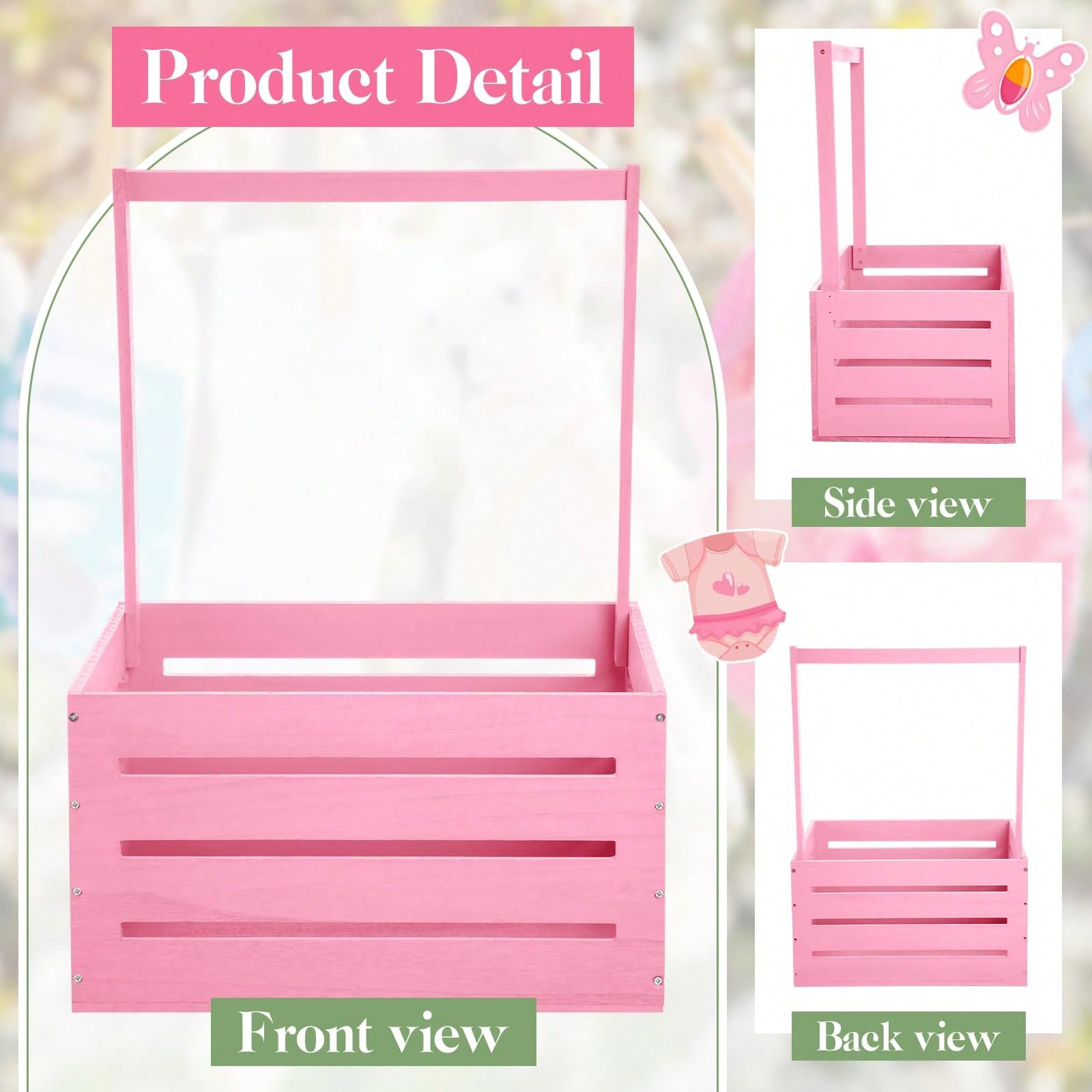 Wooden Baby Shower Crate Close - огляд і ціна Baby Nursery Unit