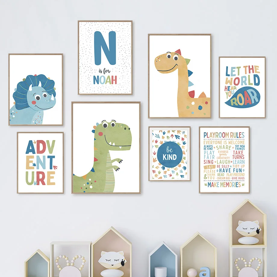 Cartoon Dinosaur Personalized  - огляд і ціна Baby Nursery Decor Boy