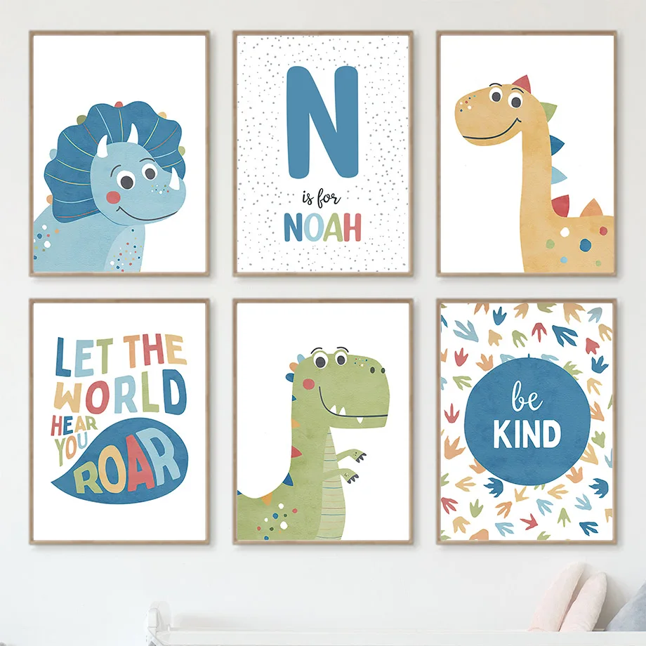 Cartoon Dinosaur Personalized  - огляд і ціна Baby Nursery Decor Boy