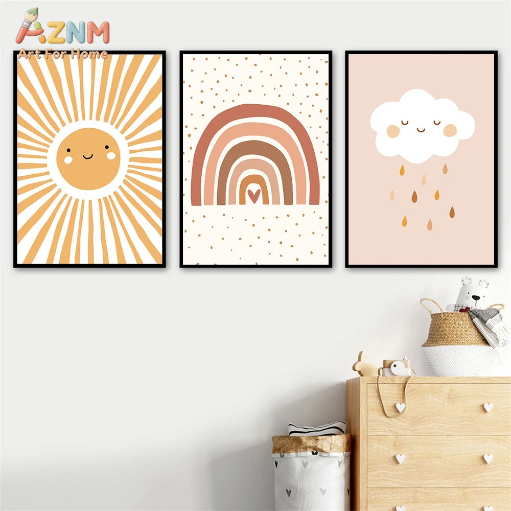 AZNM Boho Cute Sunflower Heart - огляд і ціна Baby Nursery Art