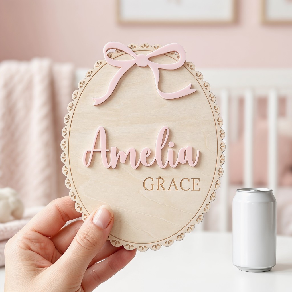 1Pc Custom Bow Lace Edge Baby  - огляд і ціна Baby Nursery Decorations