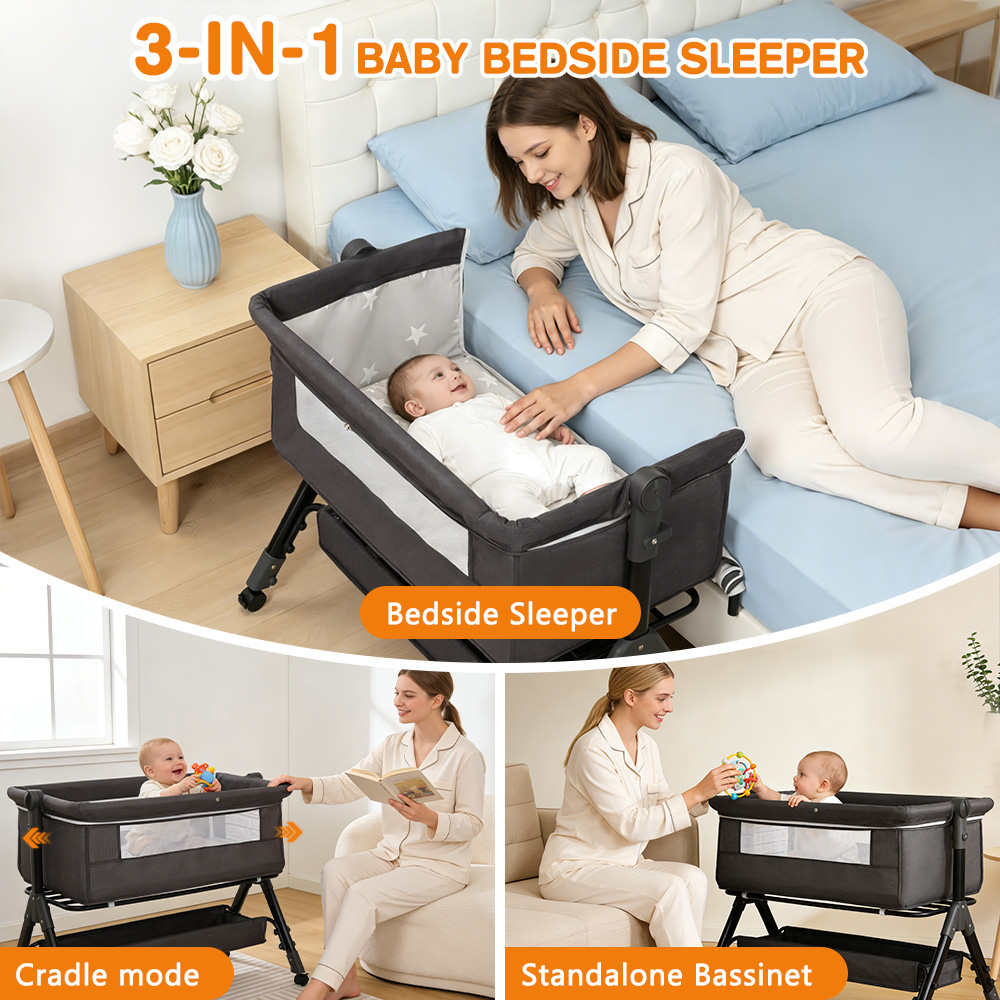 3 in 1 Baby Bassinet Bedside S - огляд і ціна Baby Nursery Hamper