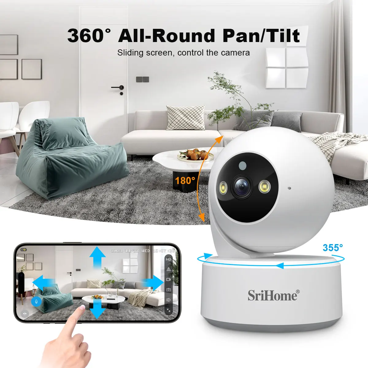 Srihome 5G WiFi Smart IP HD Ca - огляд і ціна Baby Nursery Camera