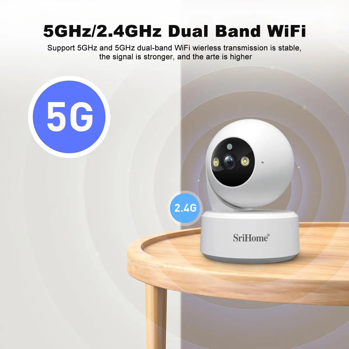 Srihome 5G WiFi Smart IP HD Ca - огляд і ціна Baby Nursery Camera