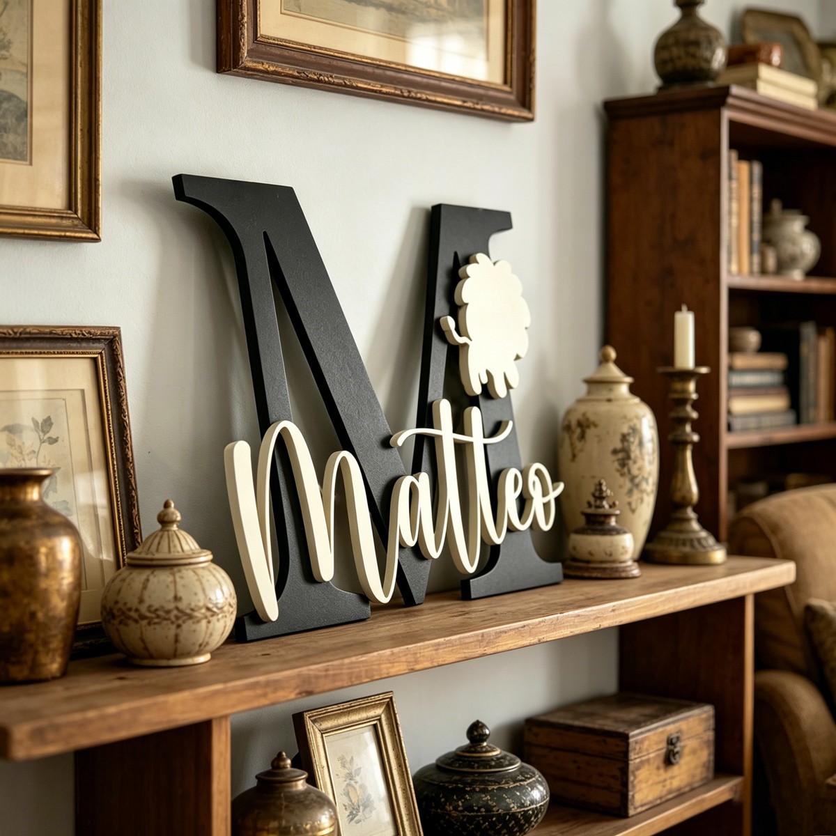 1Pc Custom Lion Name & Initial - огляд і ціна Baby Nursery Decorations
