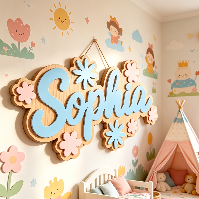 Personalized Floral Themed Nam - огляд і ціна Baby Nursery Decorations
