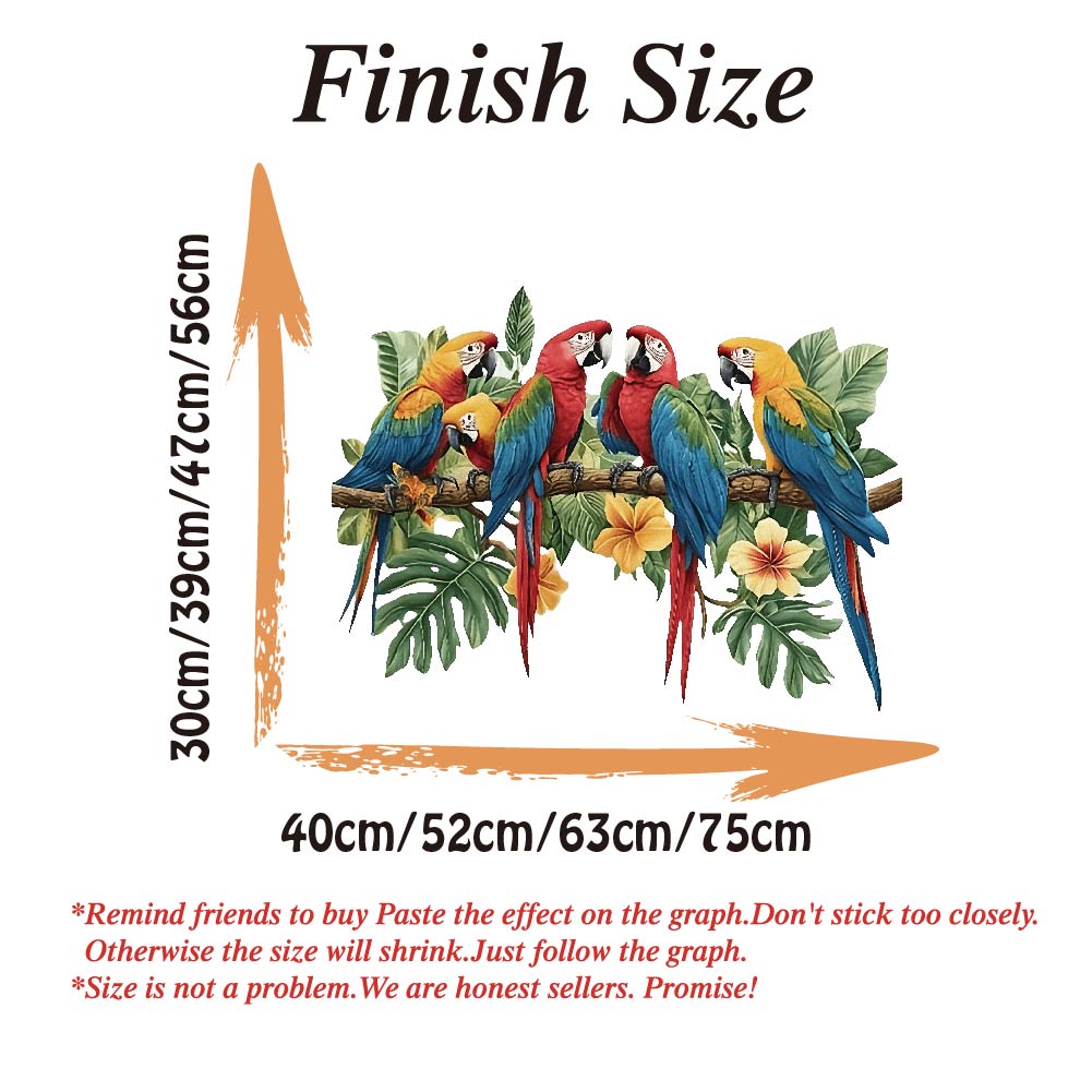 3Pcs Parrots on Branch Wall St - огляд і ціна Baby Nursery Labels