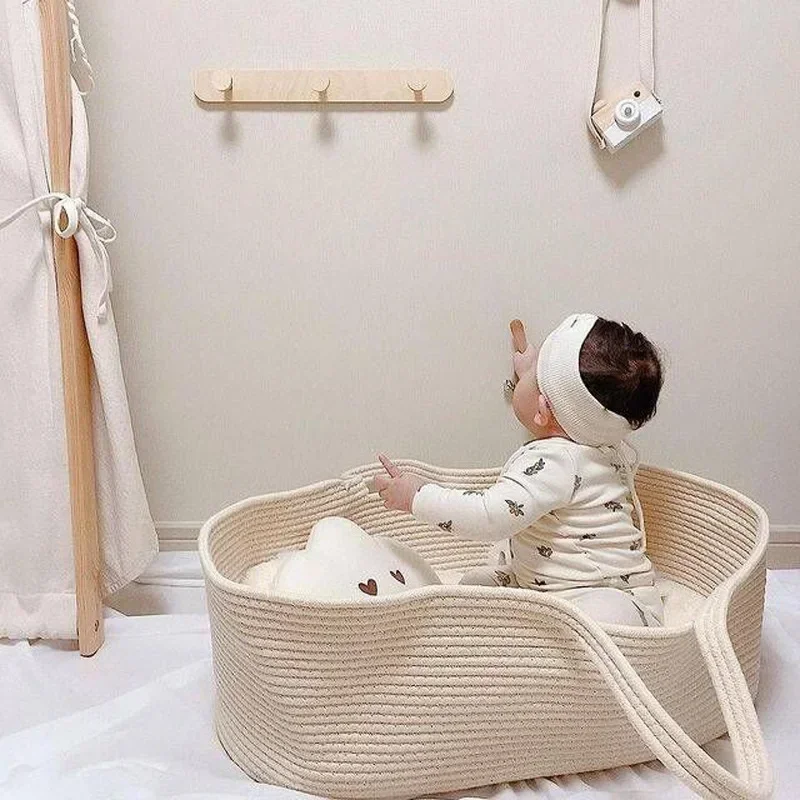 Portable Baby Moses Basket Car - огляд і ціна Baby Nursery Crib