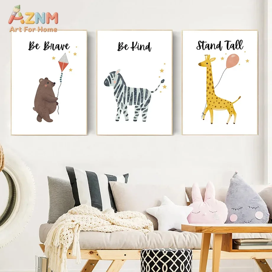 AZNM Be Brave Kind Stand Tall  - огляд і ціна Baby Nursery Decor Boy