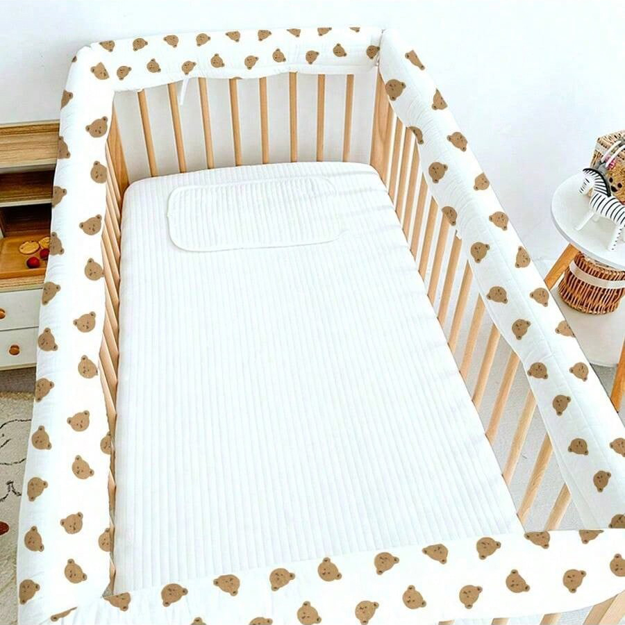 3Pcs Ins Baby Crib Bumper Stri - огляд і ціна Baby Nursery Glider