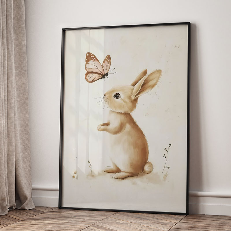 Bear Rabbit Fox Deer Squirrel  - огляд і ціна Baby Nursery Art