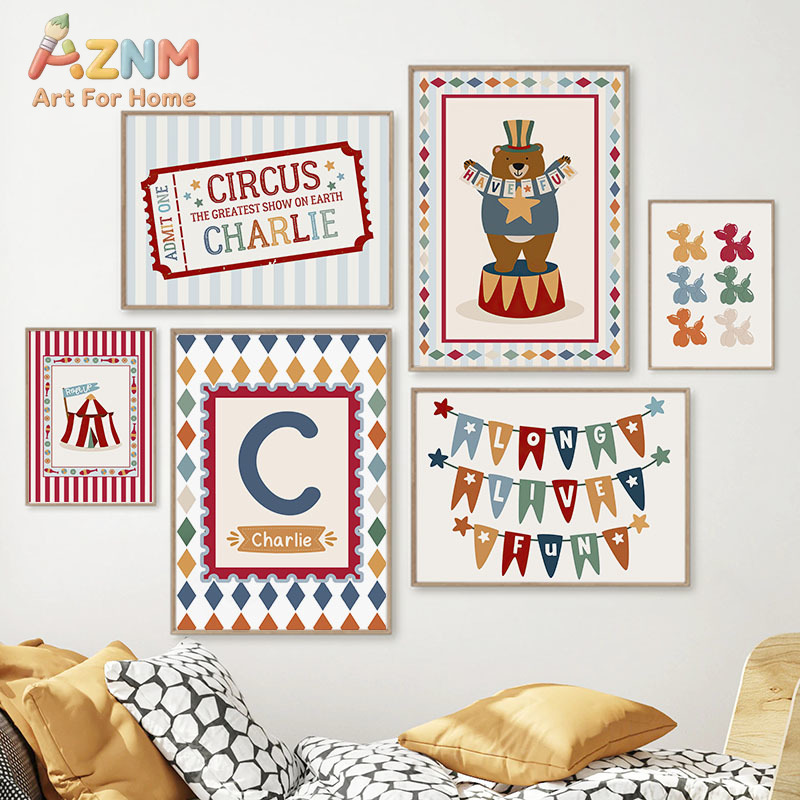 Circus Bear Magician Dog Quote - огляд і ціна Baby Nursery Art