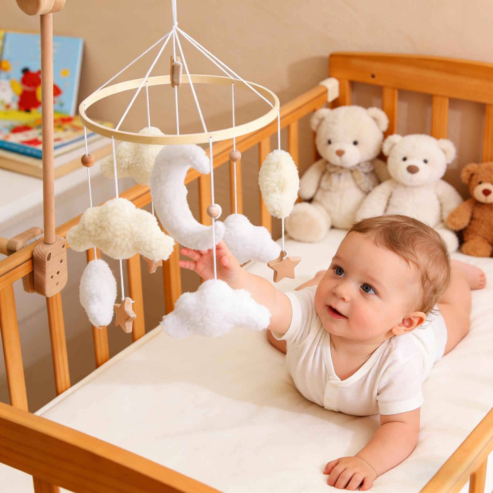 Wooden Crib Mobile Baby Bed Be - огляд і ціна Baby Nursery Decor Boy