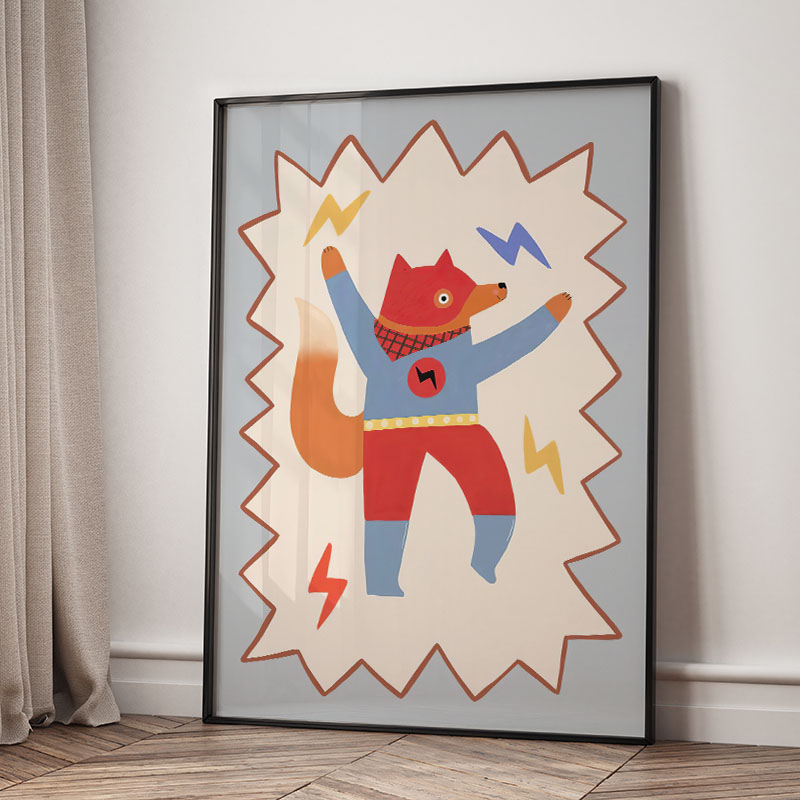 Funny Cartoon Super Cool Kid N - огляд і ціна Baby Nursery Art